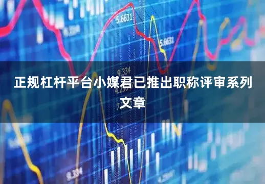 正规杠杆平台小媒君已推出职称评审系列文章